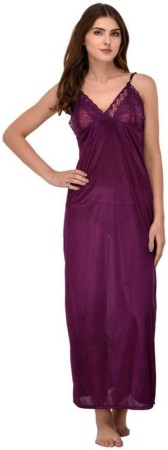 Women Nighty with Robe  (Purple)