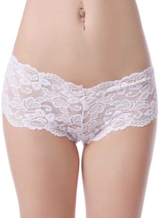 Women Boy Short White Panty  (Pack of 1)