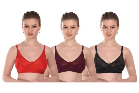 new blue eyes Cotton Blend for Women’s Daily use, Full Coverage Bra for Regular wear, Non Padded, Non Wired Everyday Bra