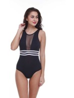 Solid Women's Swim-dress Black Swimsuit