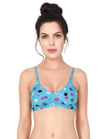 NEW BLUE EYES bynew blue eyes polka dot bra Women Full Coverage Non Padded Bra (Multicolor)