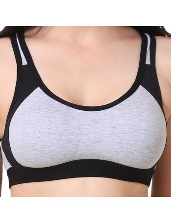 NEW BLUE EYES Women Sports Non Padded Bra (Black)