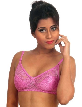 Women Full Coverage Non Padded Bra  (pink)