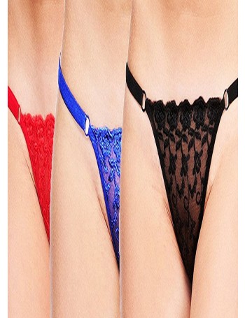 Multi Colors G String Thongs Pack Of 3