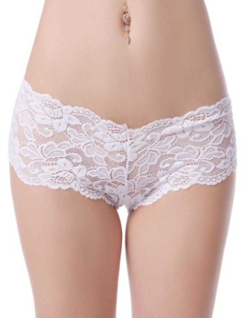 Women Boy Short White Panty  (Pack of 1)