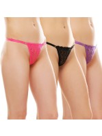 Mutti Colors Thong Panties For Women - Combo Pack  Of 6 (Small to Medium)