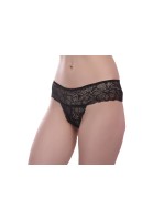 Women Thong Black Panty  (Pack of 1)