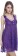 Purple Color Self Design Embroidered Babydoll Dress