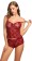 Self Design Babydoll Maroon Color