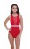 RED SWIM DRESS Embroidered Women Swim-dress Red Swimsuit