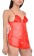 Red   Babydoll Night Dress Honeymoon Dress 