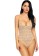 NEW BLUE EYES GOLD net tady Embroidered Women Swimsuit