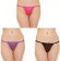 New Blue Eyes Women Thong Purple, Black Panty Pack of 3