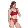 New Blue Eyes Women's Lace Push Up Underwired Solid Lingerie Set ((Maroon)