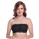 New Blue Eyes Women Lace Spandex Padded Non Wired Strapless Padded Seamless Hook Closure Tube Bra,